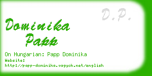 dominika papp business card